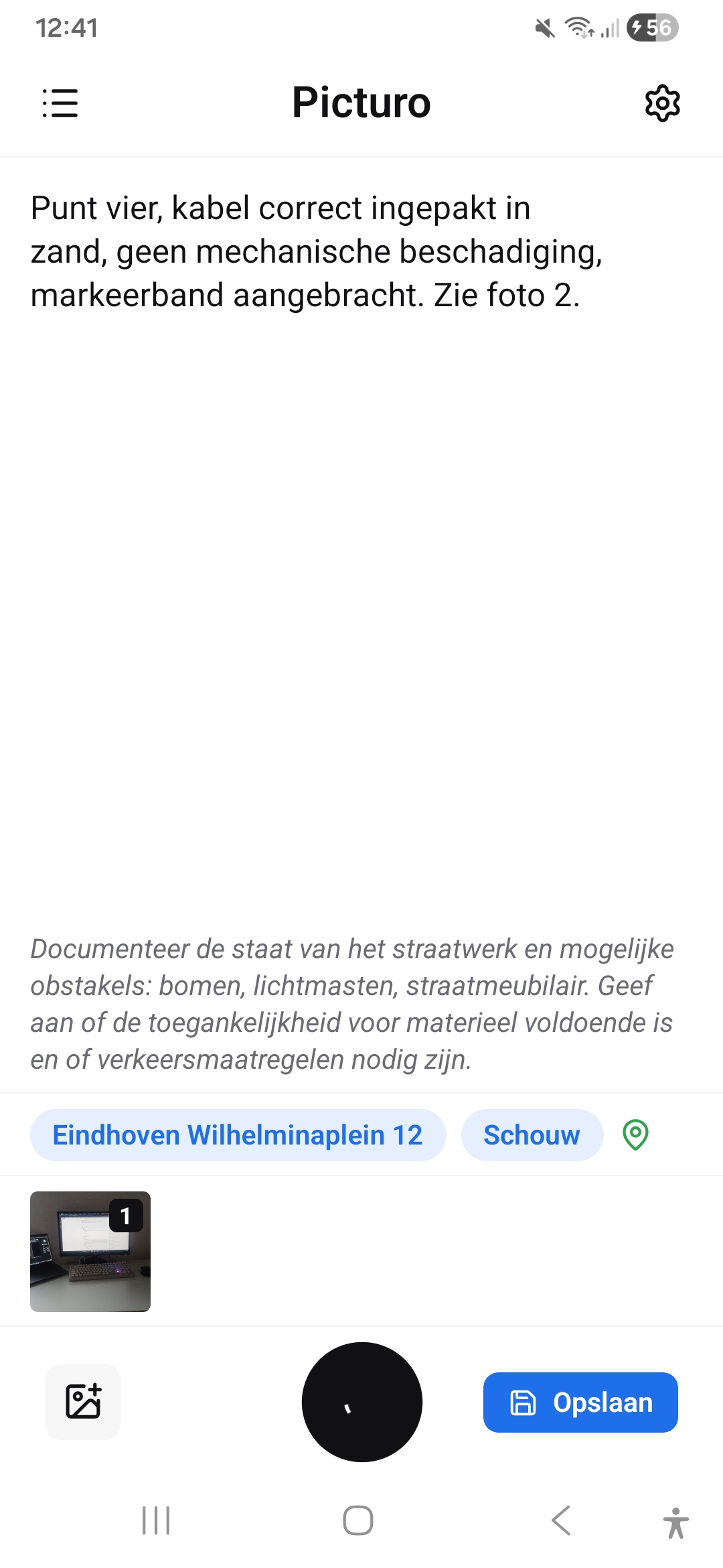 Picturo ingevulde record met foto en hint